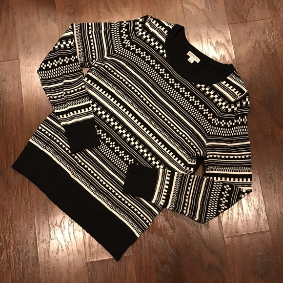 Merona Sweaters - Aztec Black and White Sweater